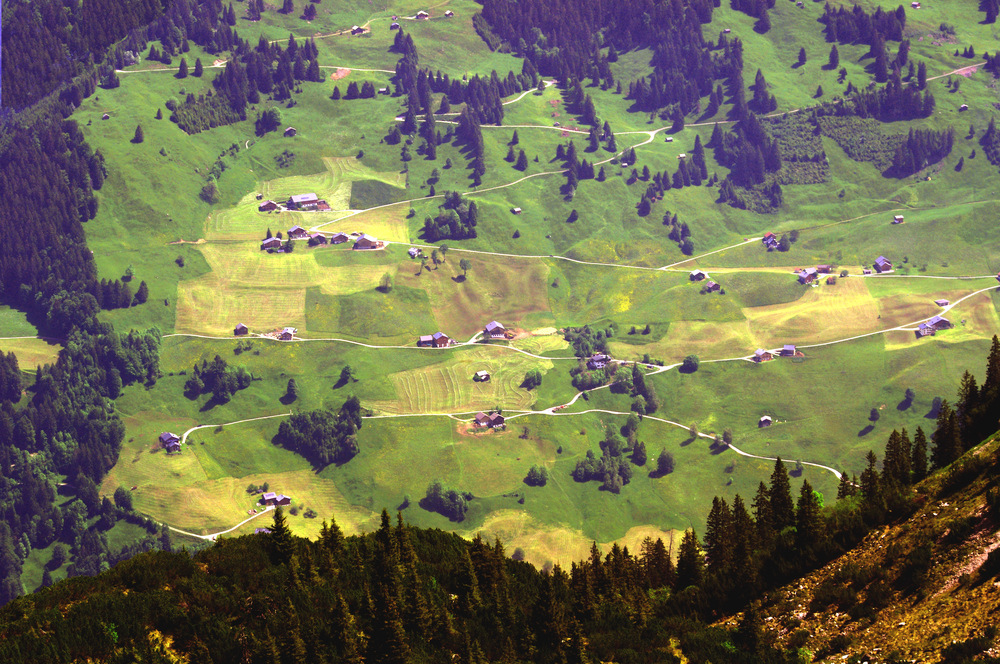 Aussicht vom Wanderweg zum Hohen Frassen