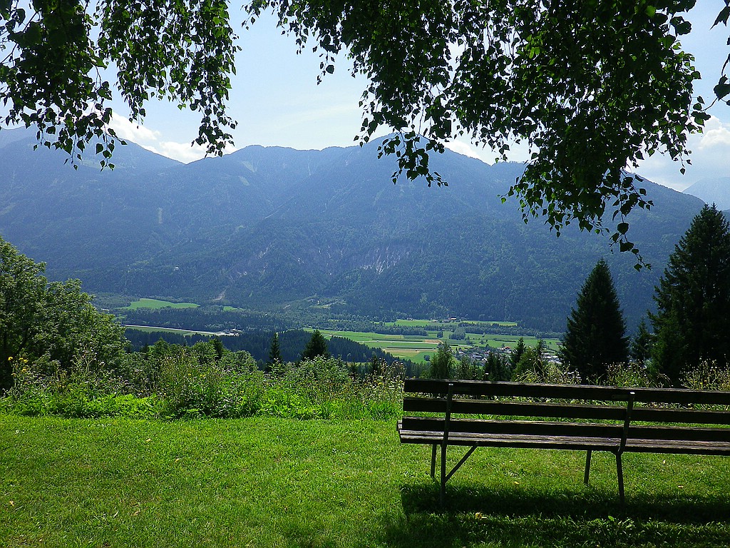 Aussicht vom Wenneberg (Irschen) ins Drautal