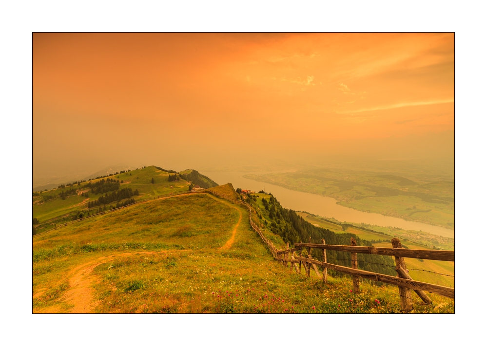 Aussicht von der Rigi: Abendstimmung