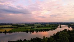  Aussicht von der Walhalla bei Sonnenuntergang