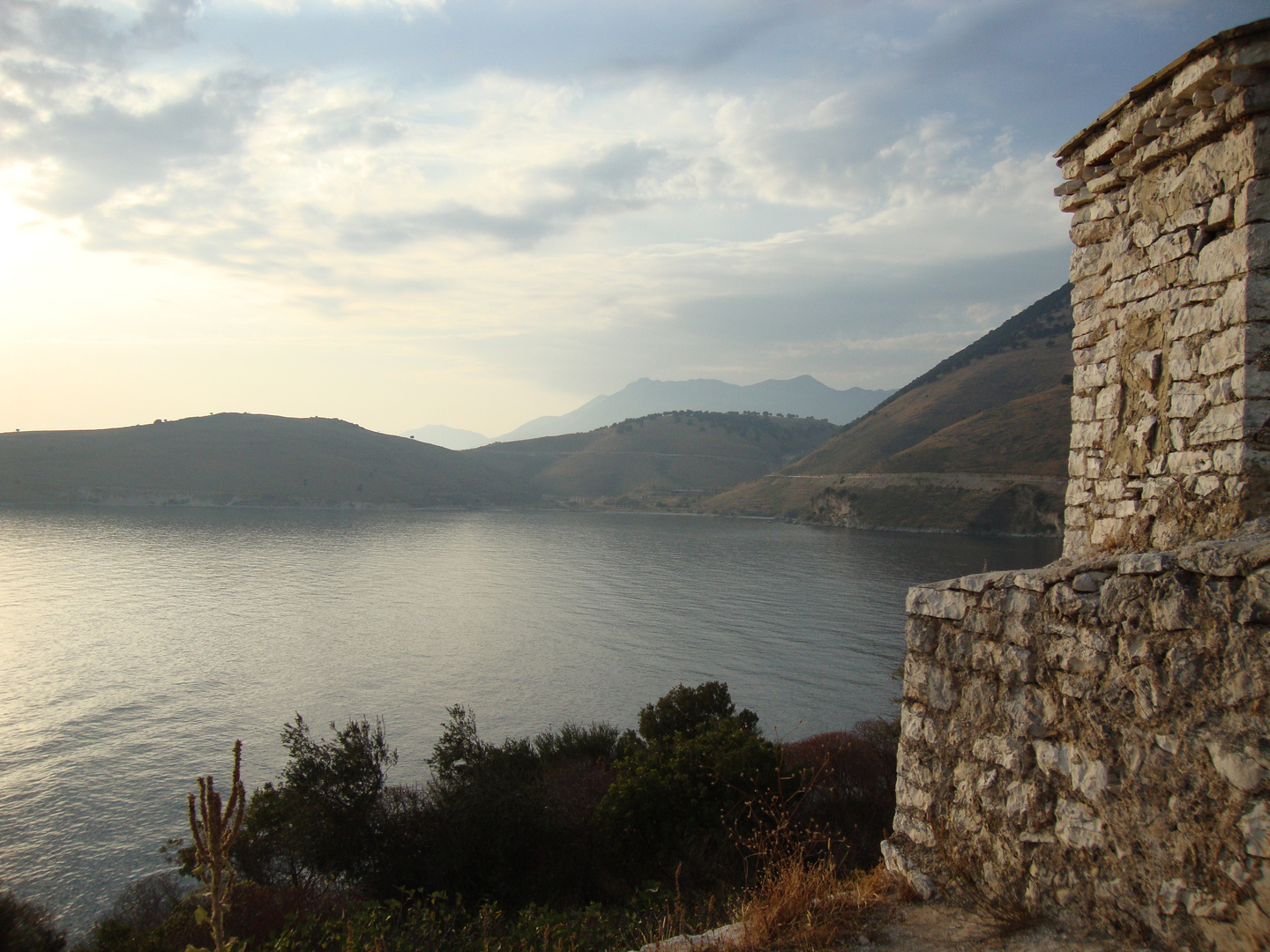 Aussicht von Porto Palermo Burg, Albanien