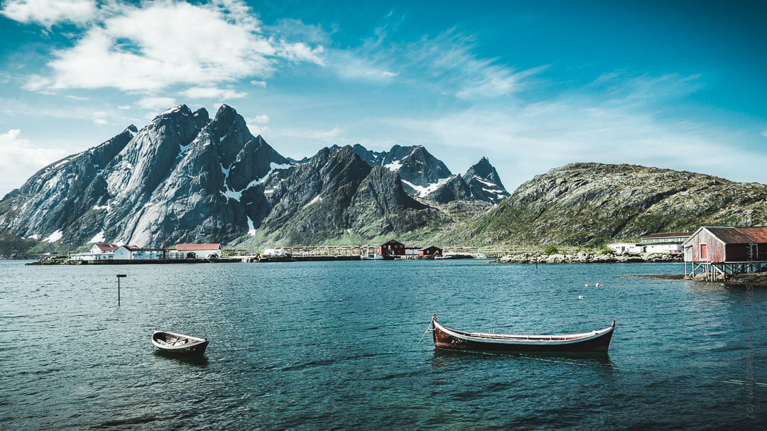 Aussicht von Sund in Richtung Hamnoy (Lofoten)