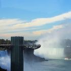 Aussichtspattform Niagarafalls auf der Amerikanischen Seite...