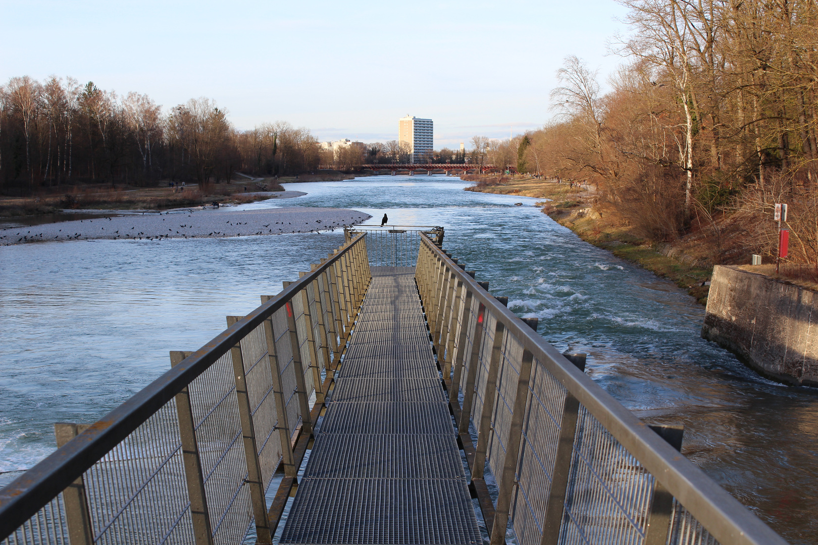 Aussichtspunkt an der Isar in München