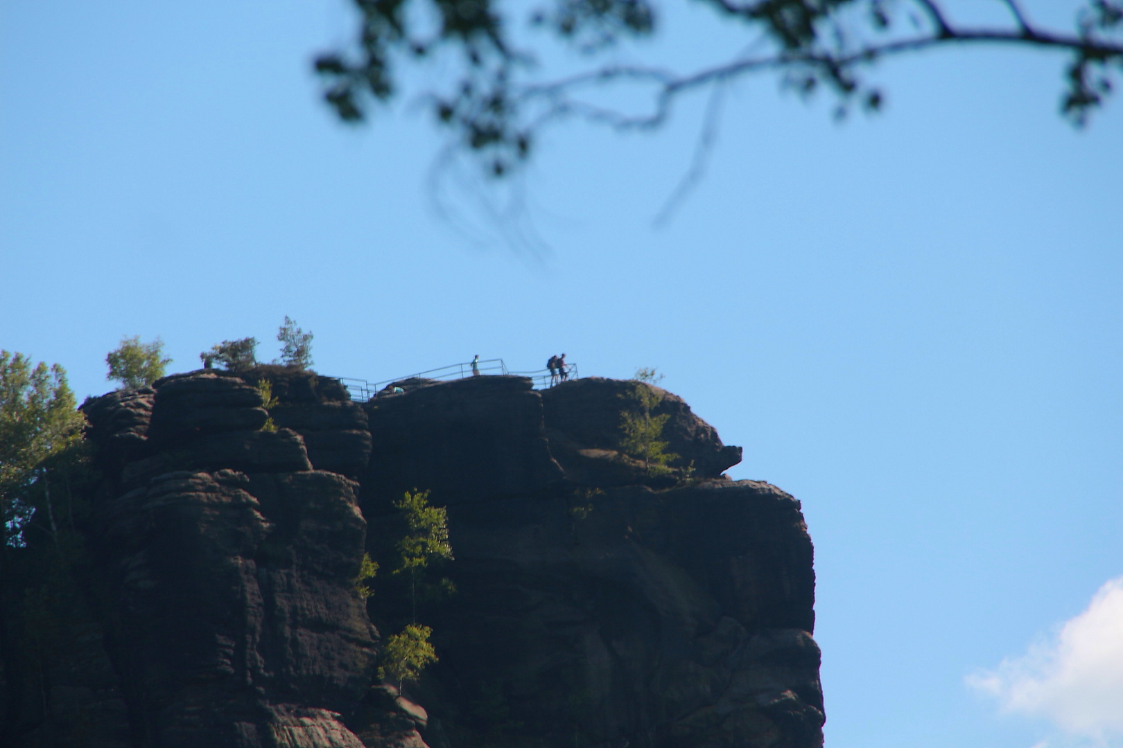 Aussichtspunkt auf dem Lilienstein in der Sächsischen Schweiz