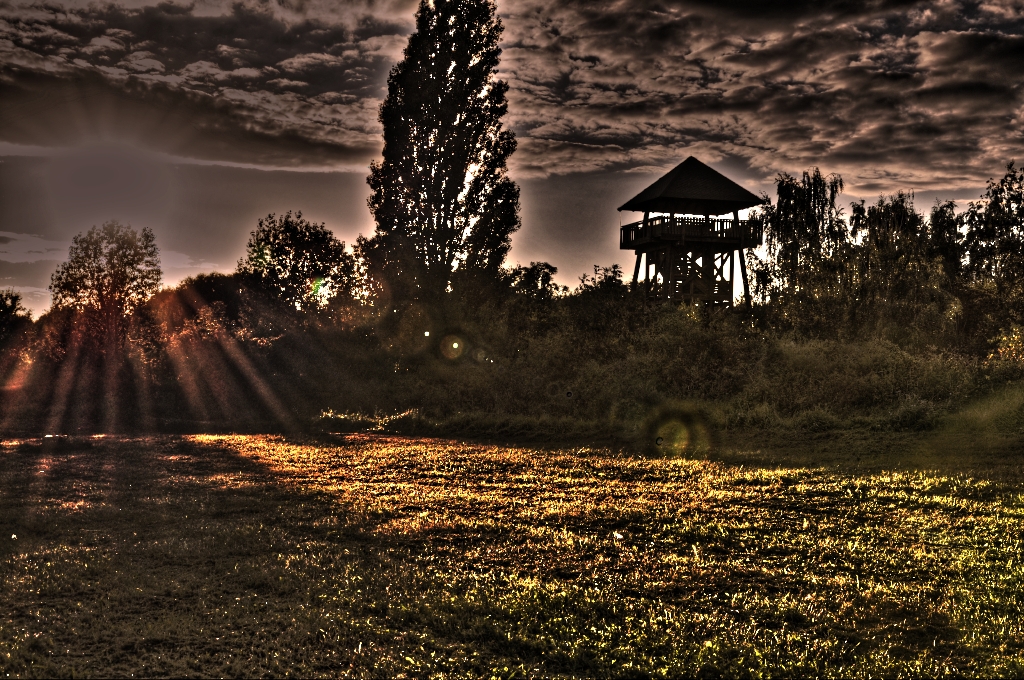 Aussichtsturm am Raßnitzer See HDR