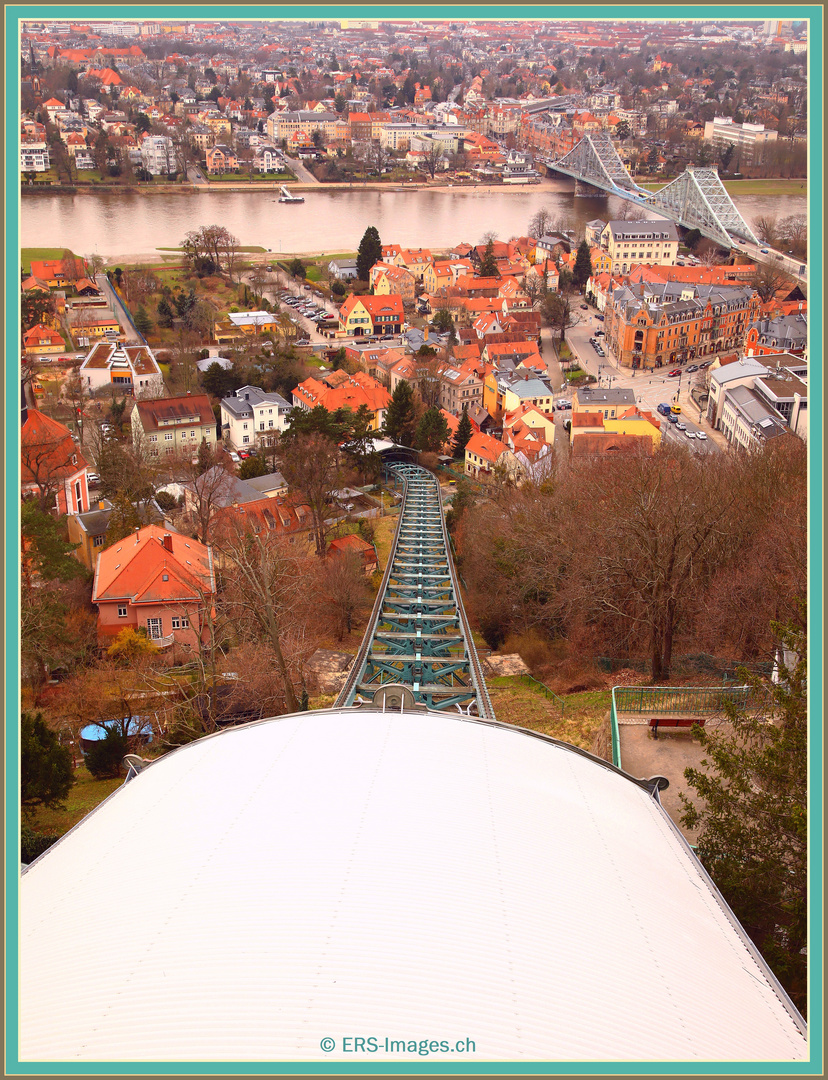 Aussichtsturm obere Station der Schwebebahn, Ansicht Loschwitz b. Dresden 2024-02-26 440 ©