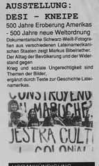 Ausstellung im Kulturzentrum DESI, 1992