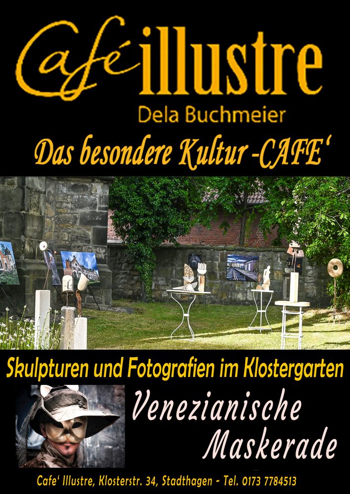 Ausstellung "Venezianische Maskerade" im Klostergarten, Stadthagen