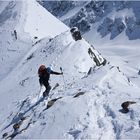 Austieg über den Gipfelgrat zur Östlichen Seespitze