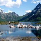 Austnes-Fjord mit Trolltindane / Lofoten