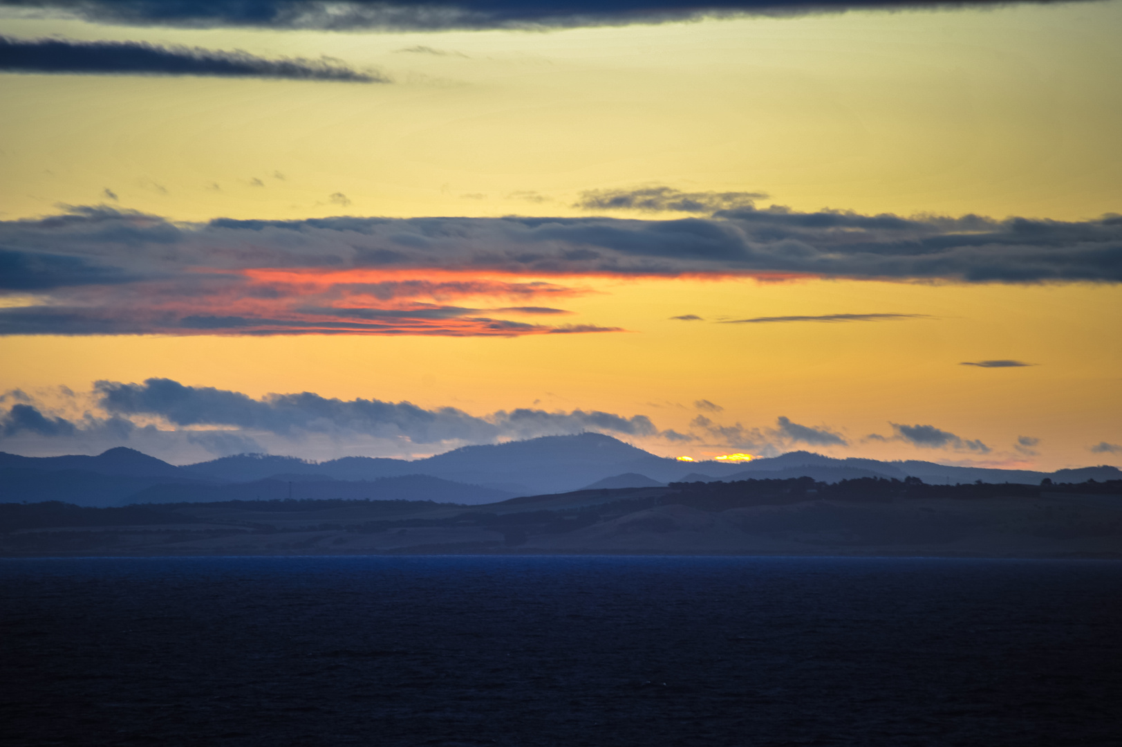 Australien 2012: Tasmanien, Sonnenaufgang über Devonport