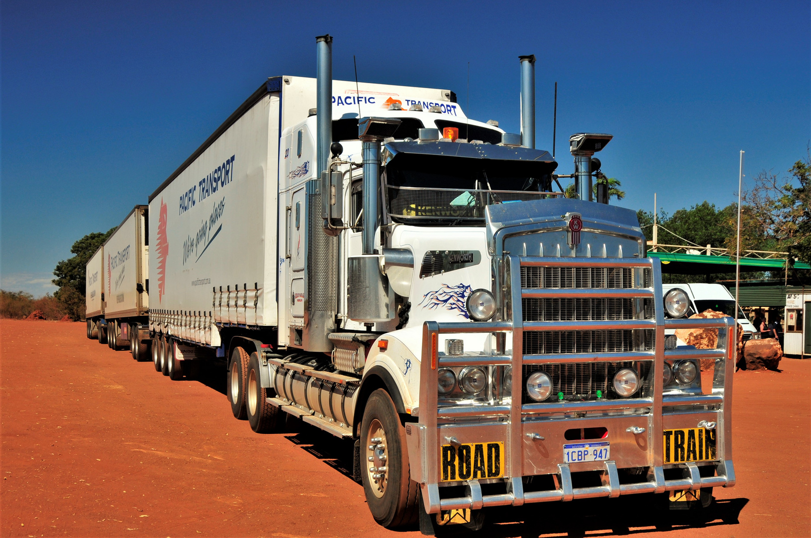 Australischer Road Train, ja so lang!