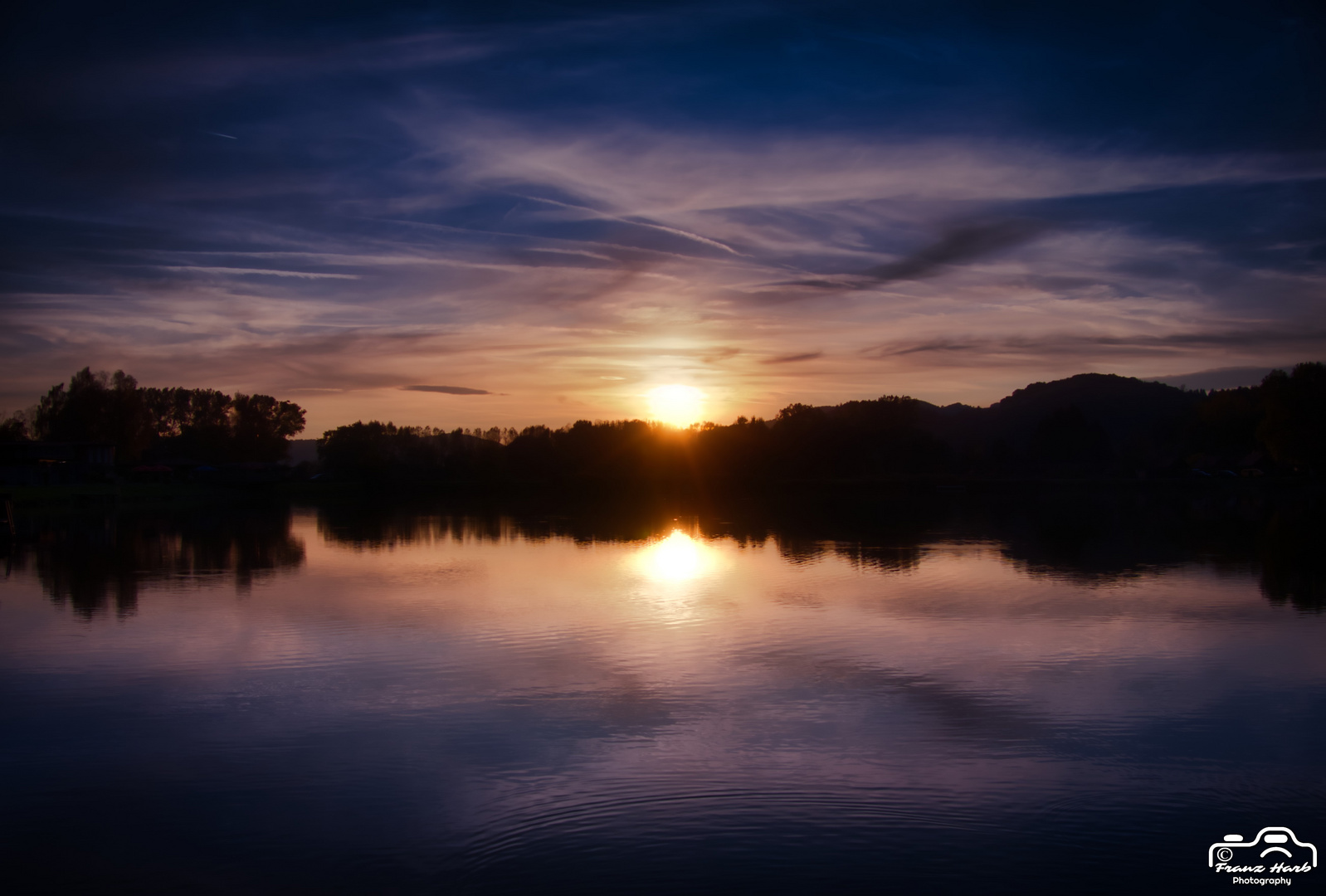 Austria, Leibnitz: Sonnenuntergang am Sulmsee