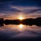 Austria, Leibnitz: Sonnenuntergang am Sulmsee