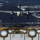 Austrian DH8D landing @ Innsbruck