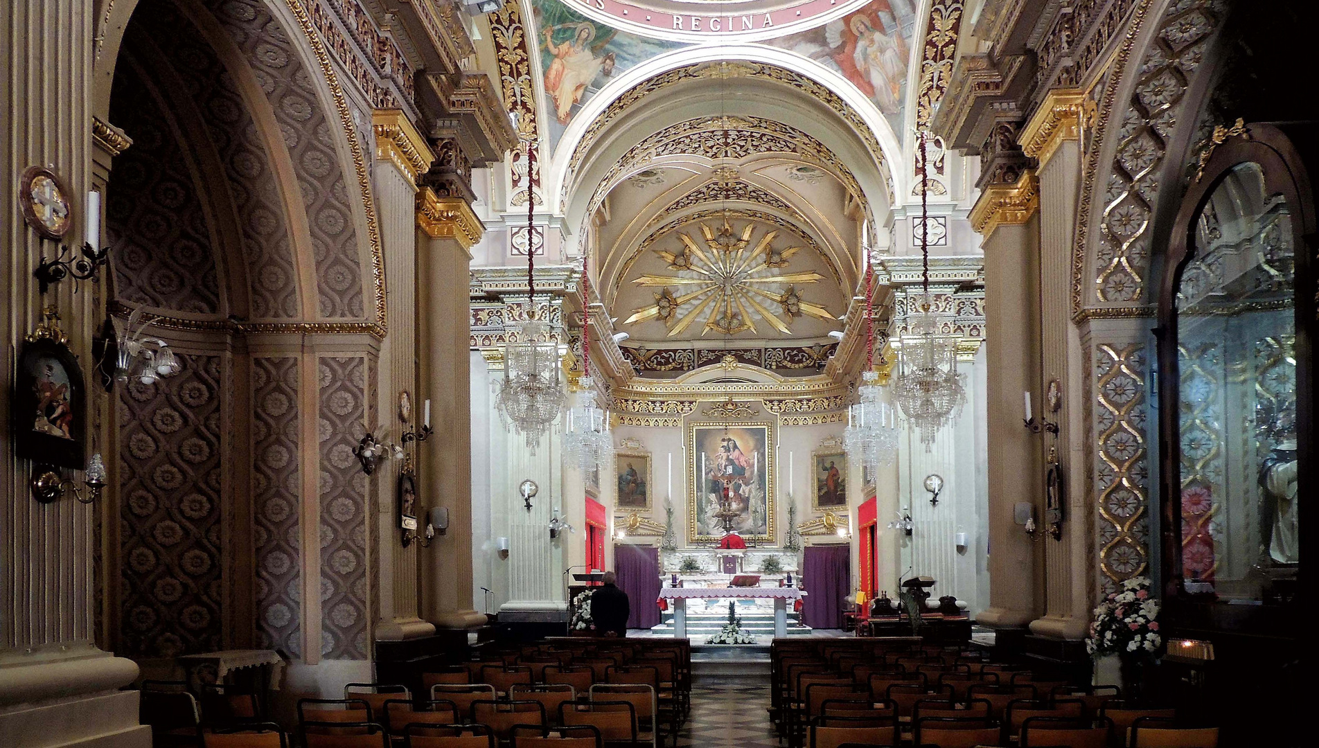 Autel de l'église de Marsaxlokk Notre Dame de Pompéi