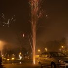 Auto im (Feuer-) Regen