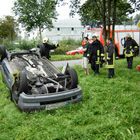 Auto überschlagen - keine Verletzten