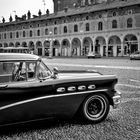 Auto vintage in piazza Ducale, Vigevano
