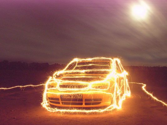 Auto - Wunderkerzenmalerei - 1 von 3 (Serie) - Audi S4 (B5)