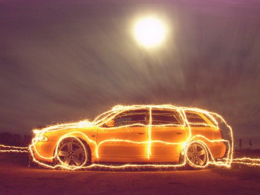 Auto - Wunderkerzenmalerei - 2 von 3 (Serie) - Audi S4 (B5)