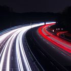 Autobahn A3 bei Nacht