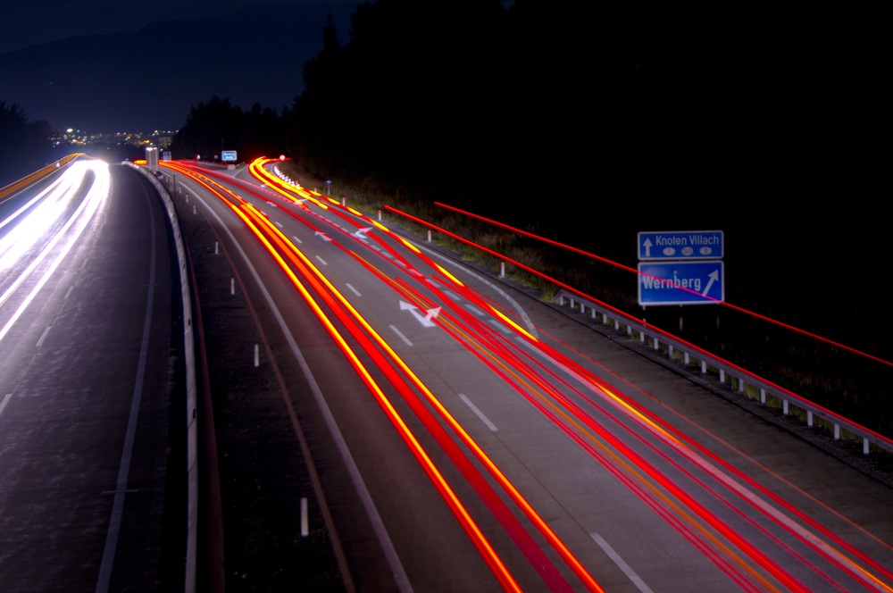 Autobahn bei Nacht Foto & Bild europe, Österreich, kärnten Bilder auf
