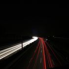 Autobahn in der Nacht - Zubringer Bühl (Baden)