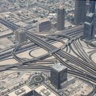 Autobahn in Dubai aus knapp 500 m Höhe