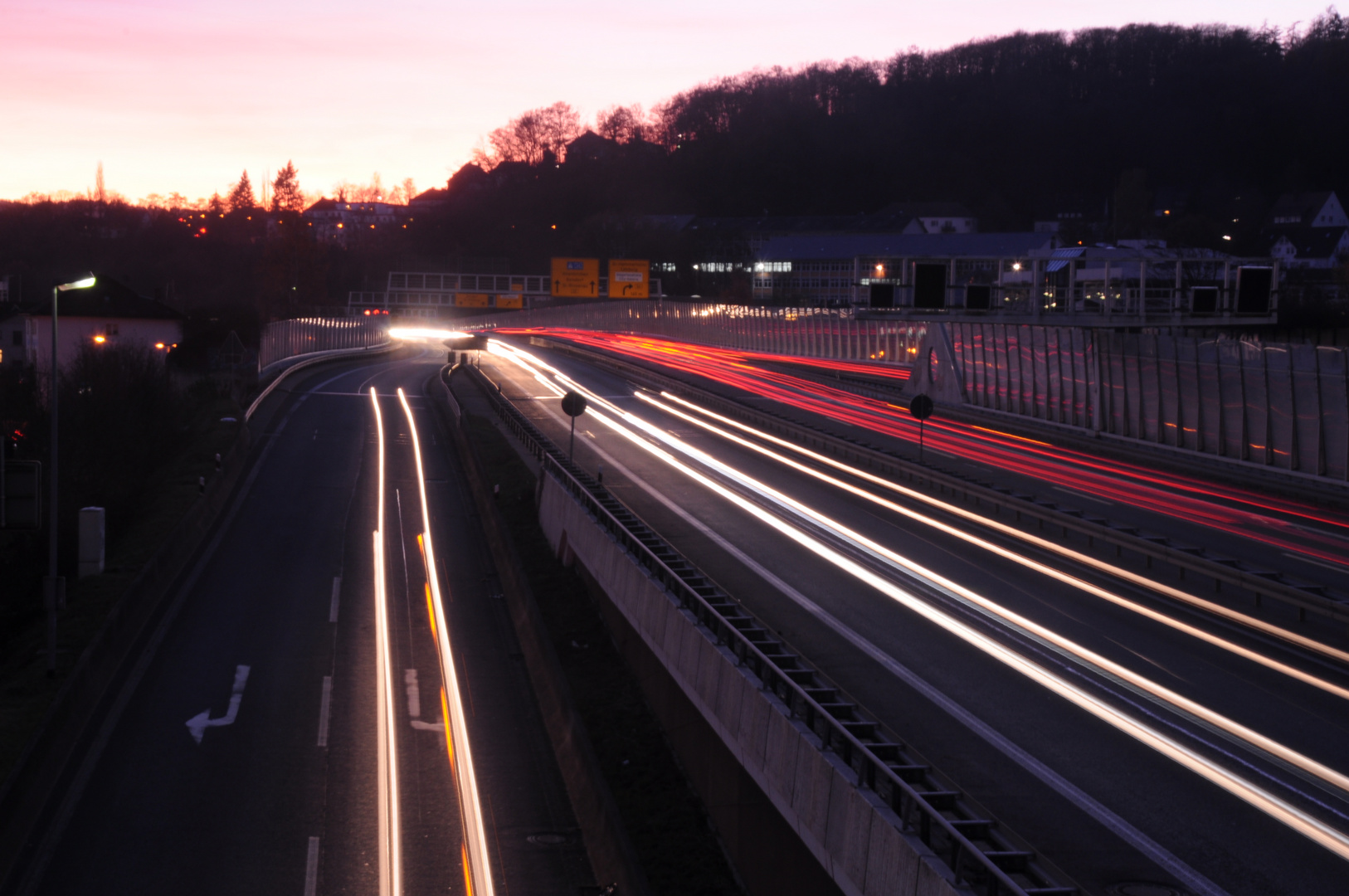 Autobahn in Langzeitbelichtung