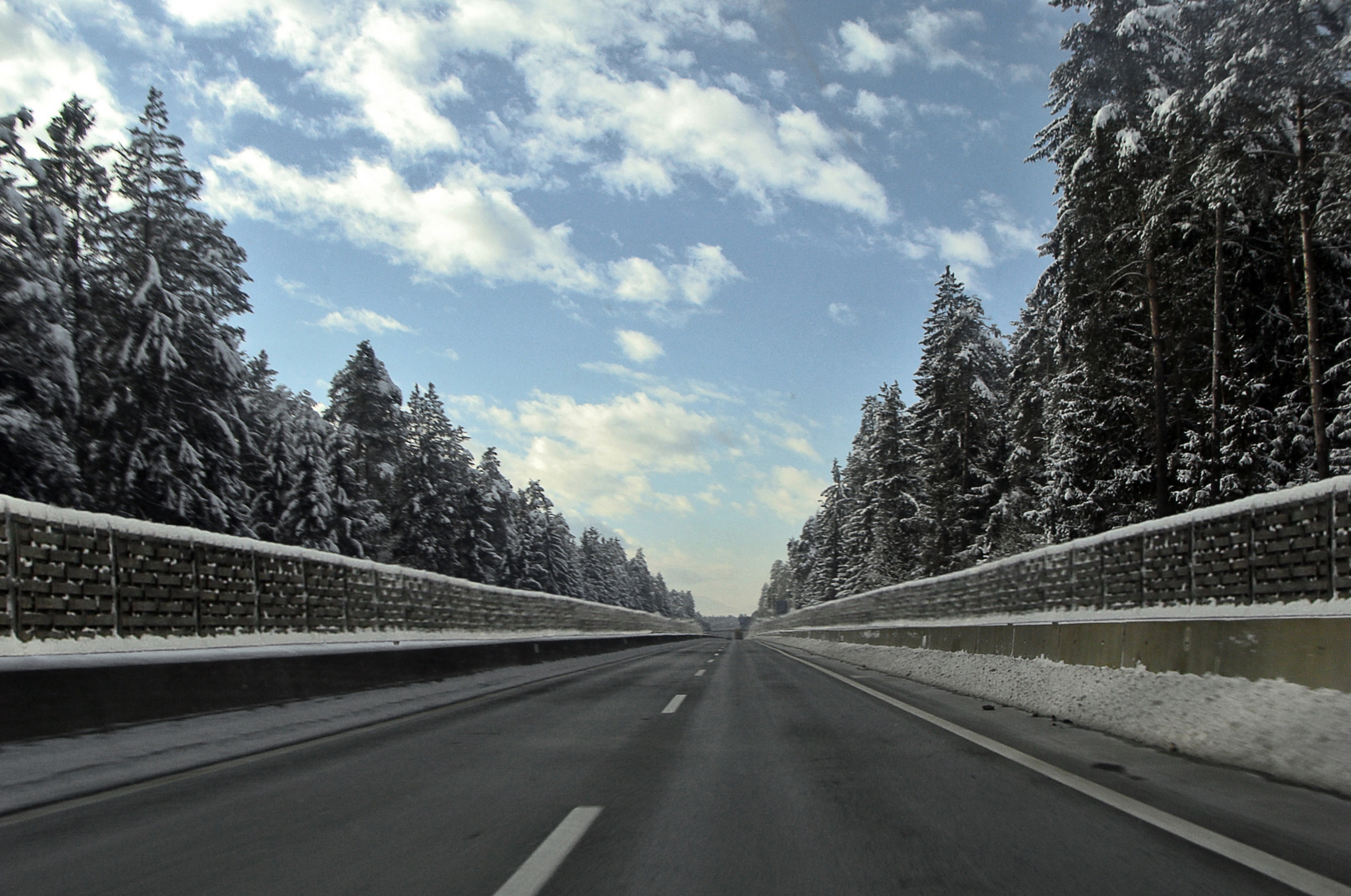 Autobahn mitten im Wald