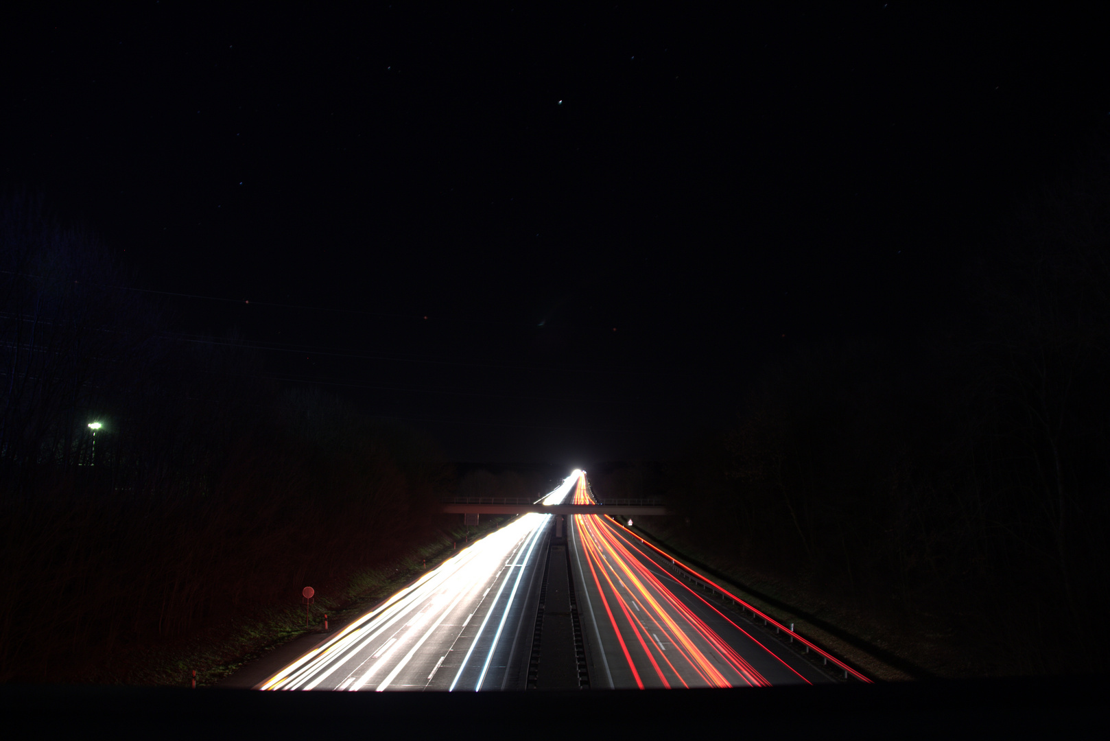 Autobahn Nachtaufnahme