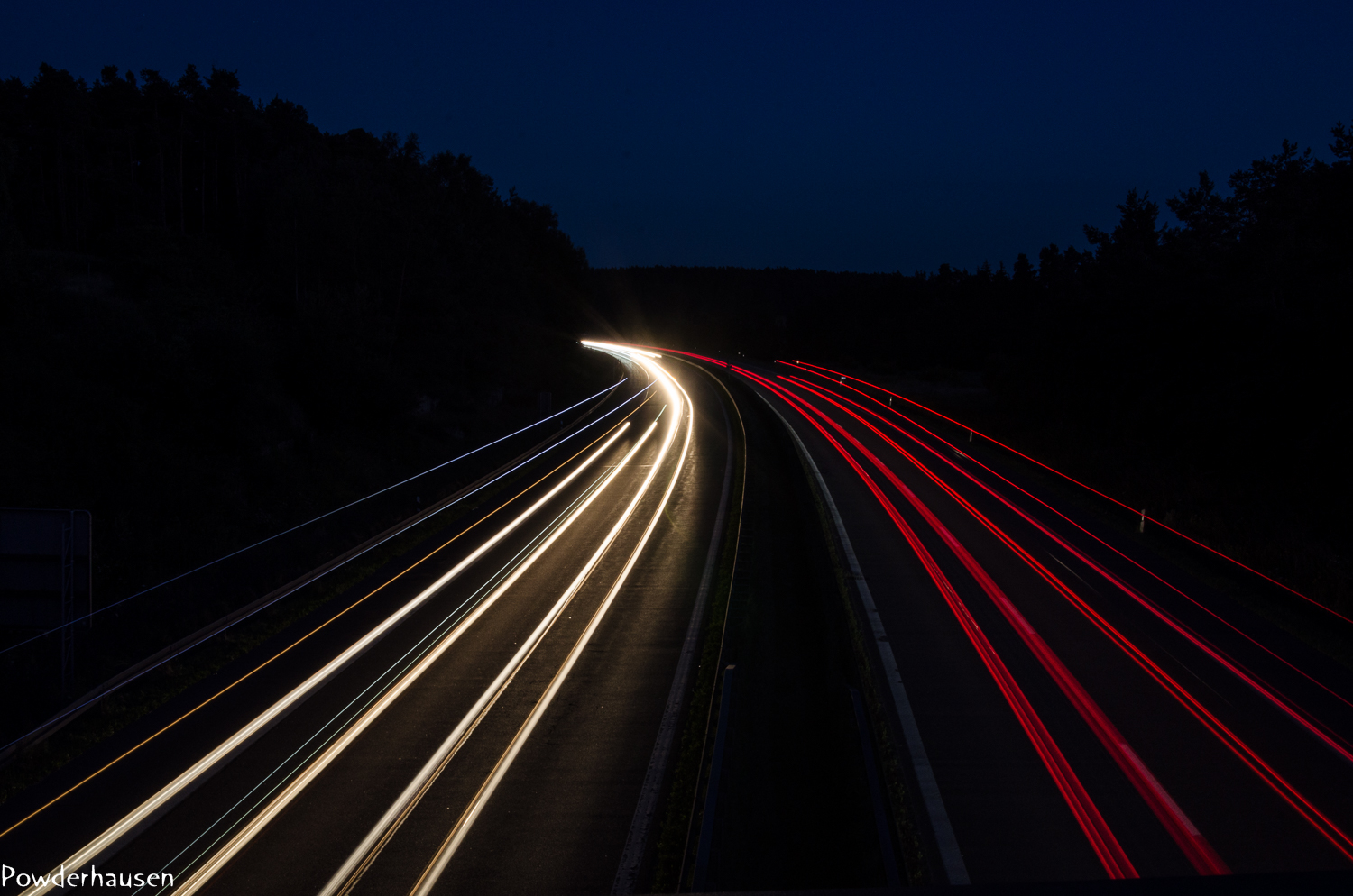 Autobahn rotweiß