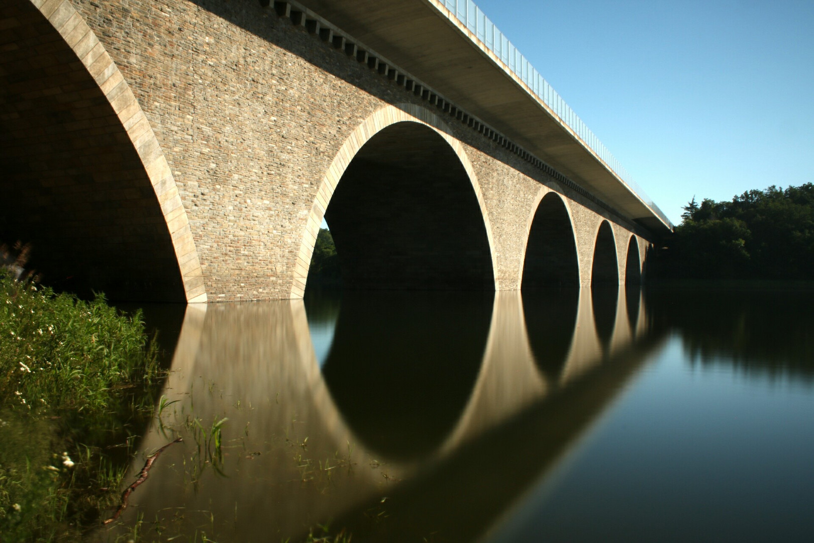 Autobahnbrücke A72 über die Talsperre Pöhl