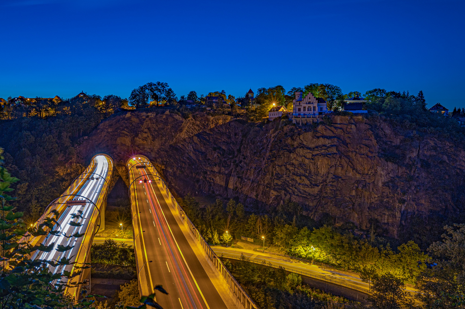 Autobahnbrücke im Plauenschen Grund