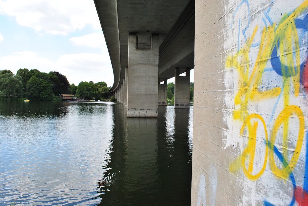 Autobahnbrücke Seilersee Iserlohn von Birgit Pauls 