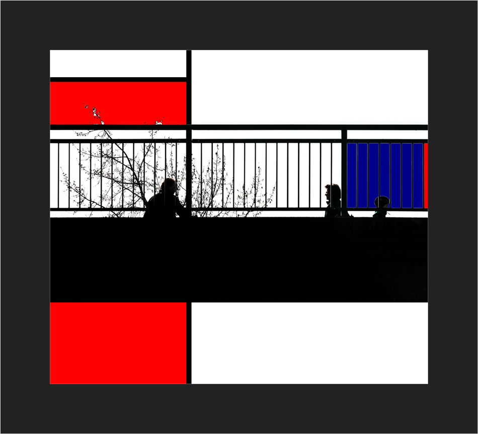 Autobahnbrückenfrühlingsquatsch à la Mondrian :-)