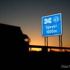 Autobahnschild Kurz vor Speyer