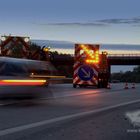 Autobahnsperrung am Morgen