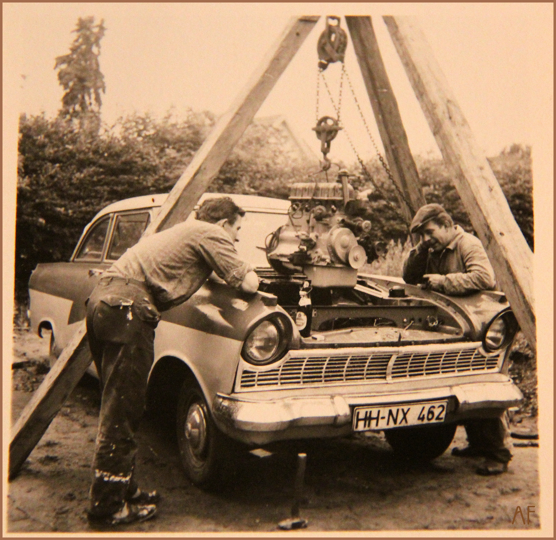 Autobastler Gerhard und Claus 1963