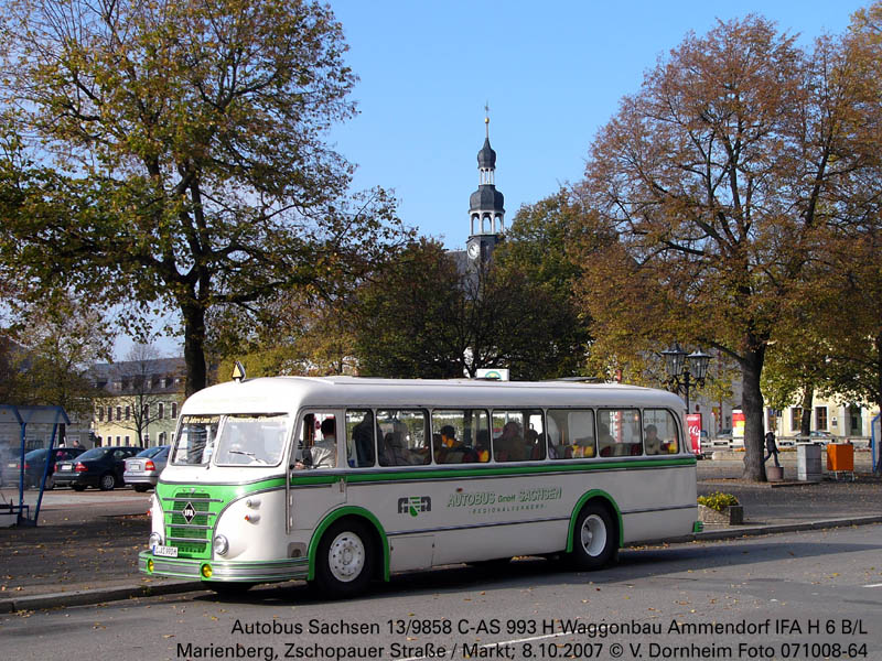 Autobus Sachsen 13/9858 C-AS 993 H IFA H6B in Marienberg