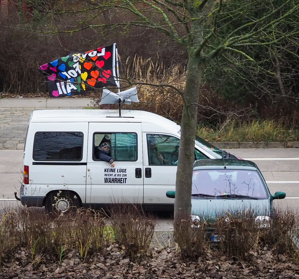 Autokorso-Demo in Rostock