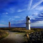 Automatic lighthouses on the bank of the River Humber