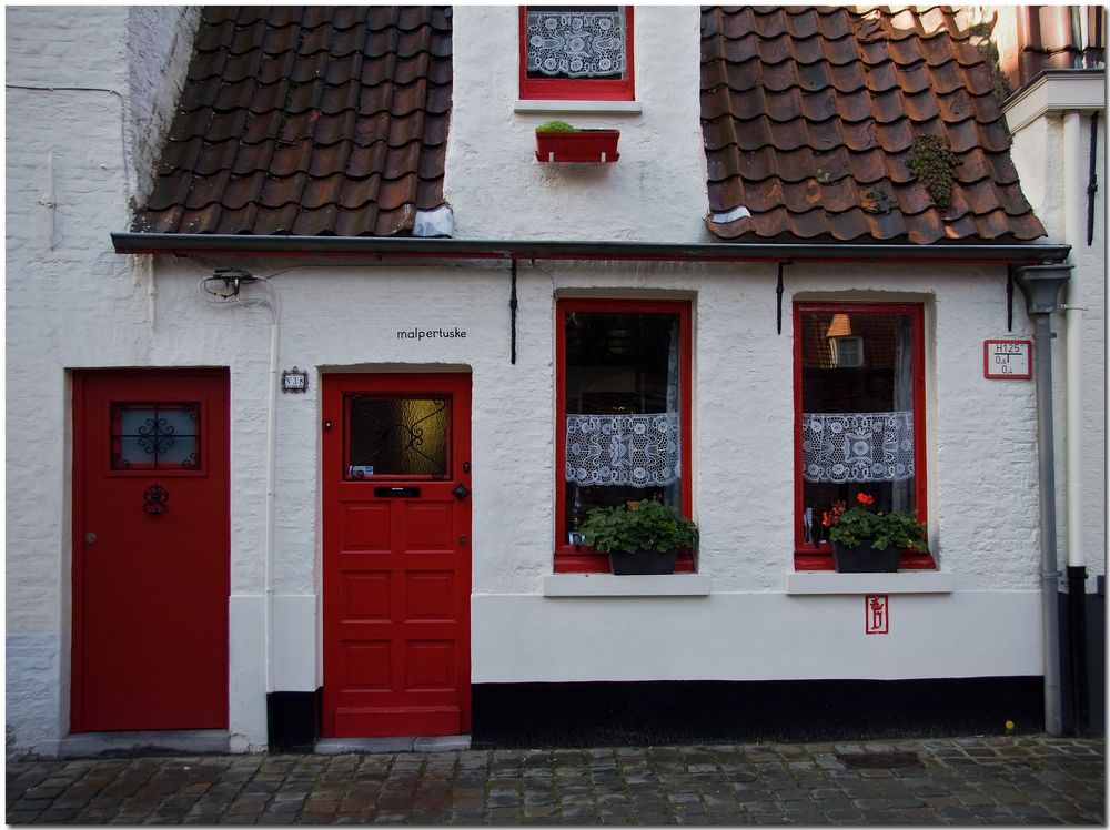 Automne à Bruges XVIII Maison en rouge