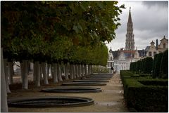 Automne à Bruxelles XXVIII Perspective en vert