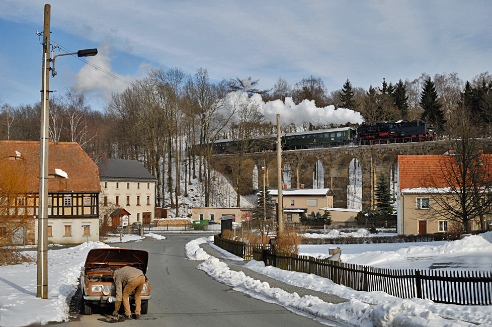 Autopanne in Ebersbach