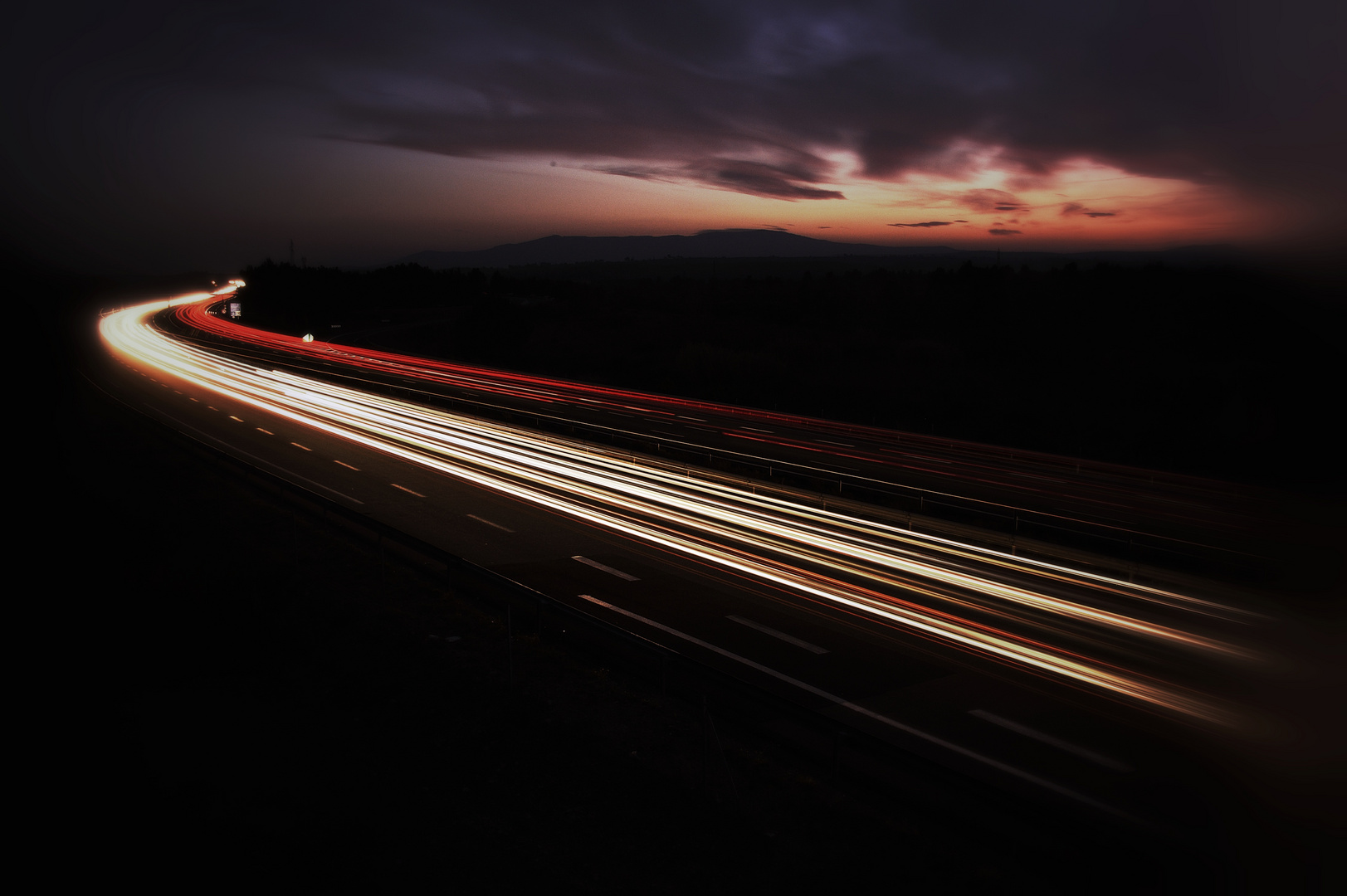 autoroute le soir