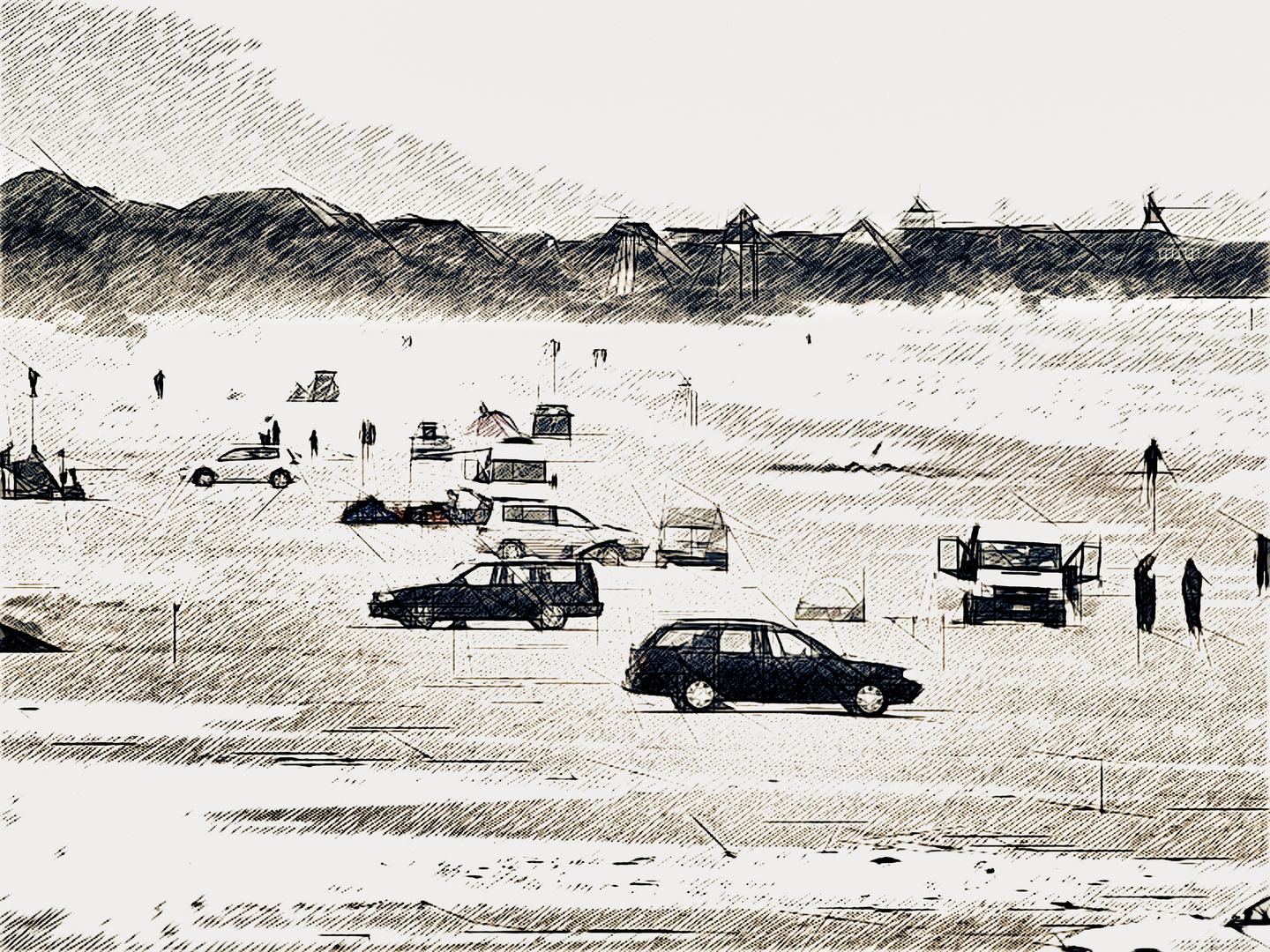 autos am strand ...