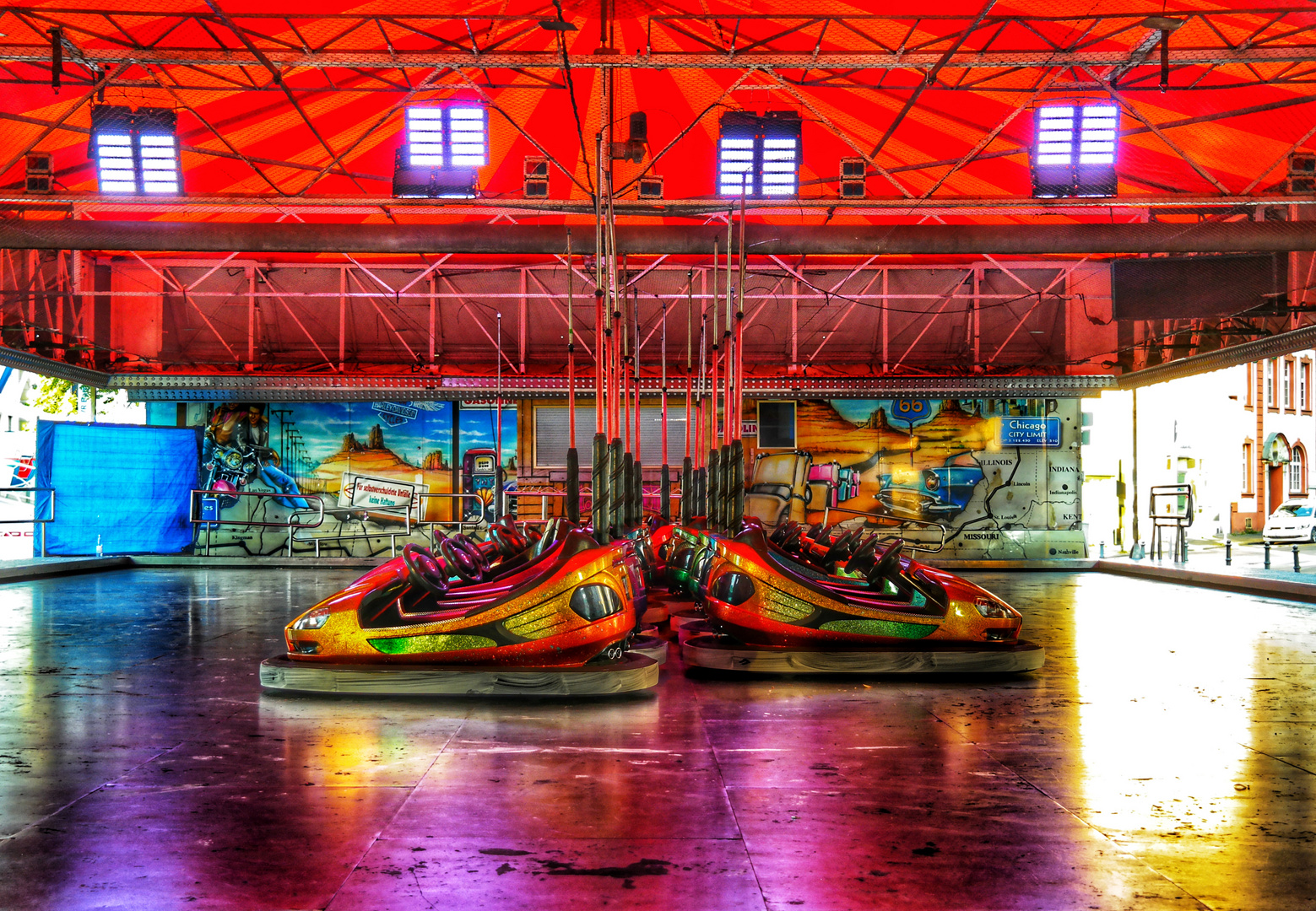 Autoscooter Foto & Bild fine art, animations photographiques, couleur